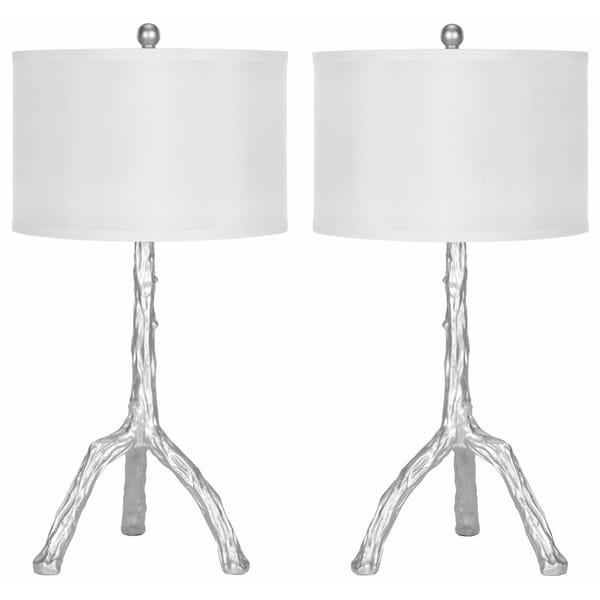 Safavieh Indoor 1 light Silver Branch Table Table Lamps (Set of 2