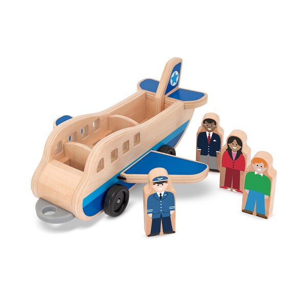 melissa and doug plane and luggage carrier set