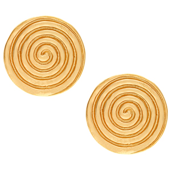 Carolee Goldtone Swirl Disk Fashion Earrings Ralph Lauren Fashion Earrings