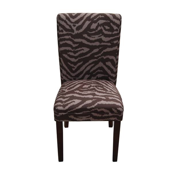 Shop Brown Tonal Animal Print Parson Chair Set Of 2 Free