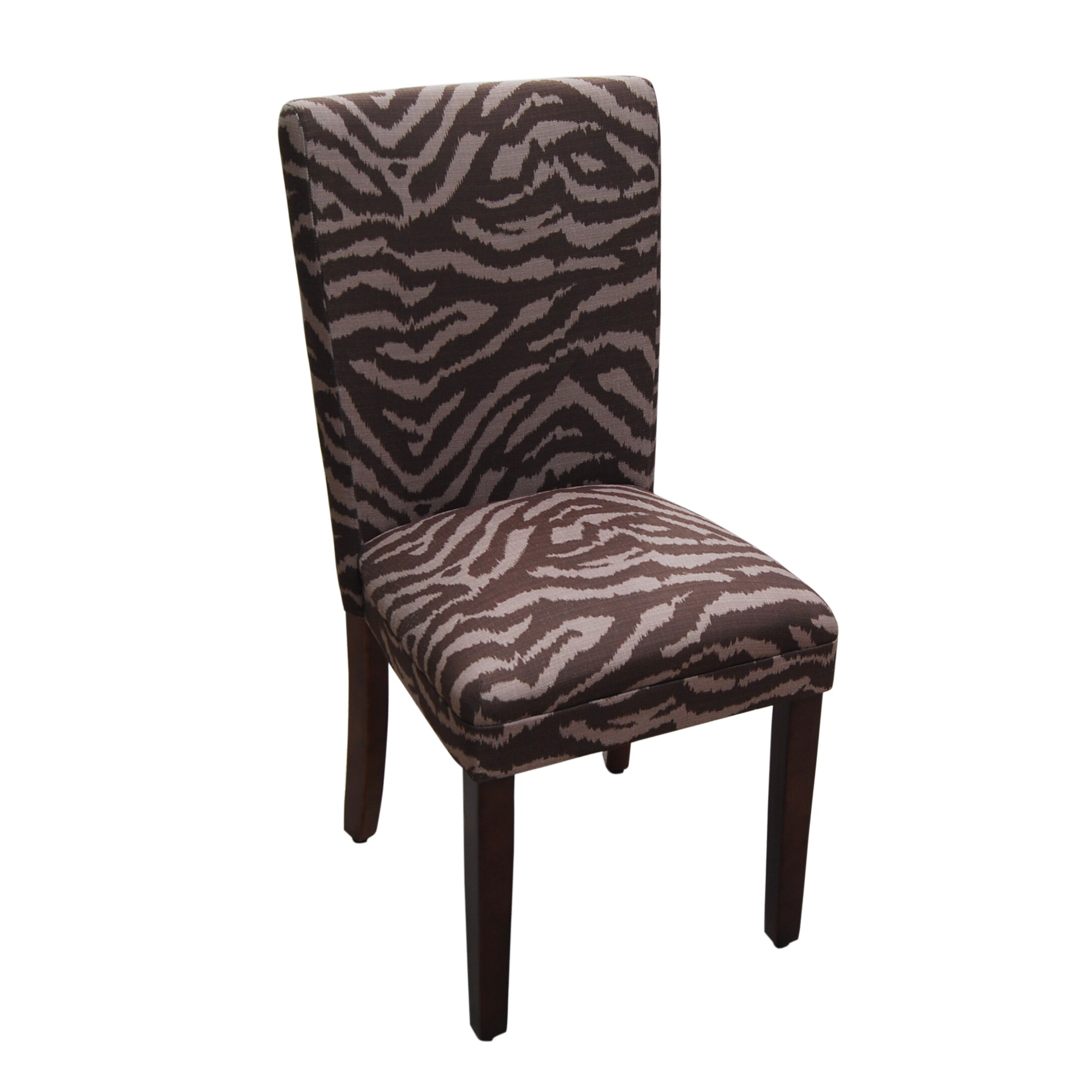 Shop Brown Tonal Animal Print Parson Chair Set Of 2 Free