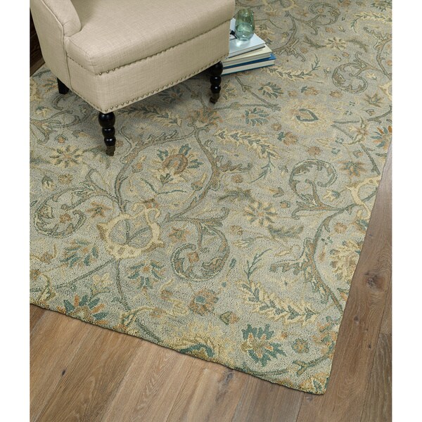 Christopher Kashan Light Blue Hand-tufted Rug - 9' x 12'