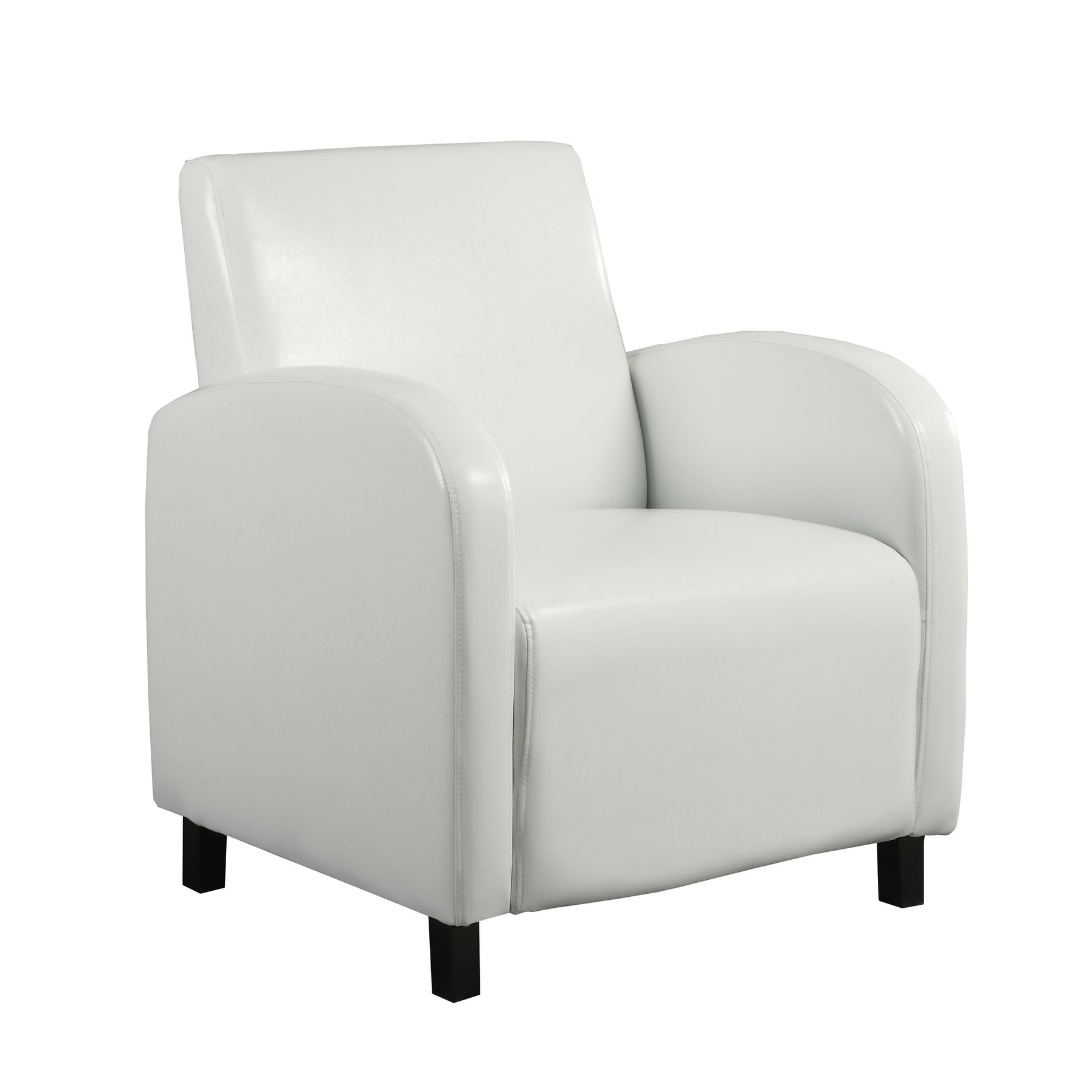 White Leatherette Accent Chair
