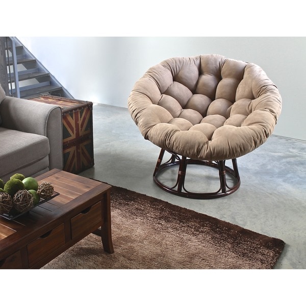 Indigo 44/" x 6/" x 44/" Blazing Needles Solid Twill Papasan Chair Cushion