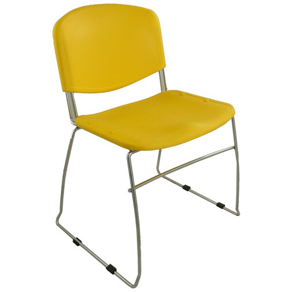 Shop Ergocraft Yellow DOT Stacking Chairs (Pack of 4) - Free Shipping Today - Overstock.com 