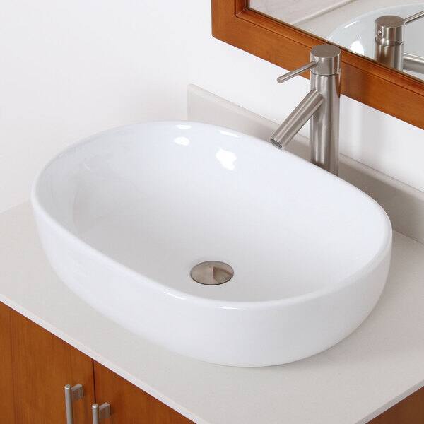 Elite Hightemperature GradeA Oval Ceramic Bathroom Sink and Bushed