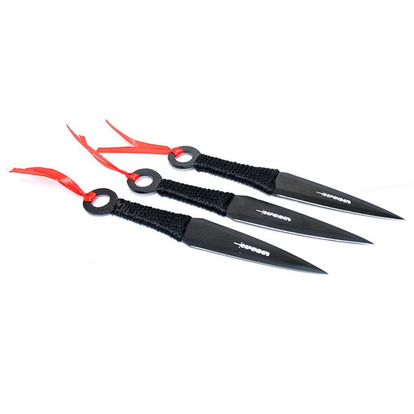 Ninja Style 6-inch Throwing Knife With Sheath Set of 3