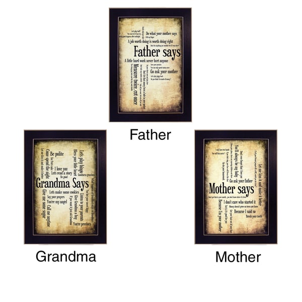 Father Says Framed Wall Art   15669068   Shopping