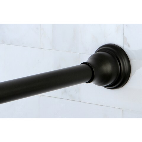 Oil Rubbed Bronze Adjustable Shower Curtain Rod - Brown