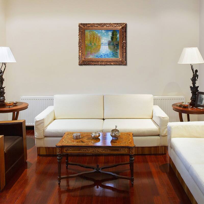 La Pastiche Claude 'Autumn at Argenteuil' Hand Painted Framed