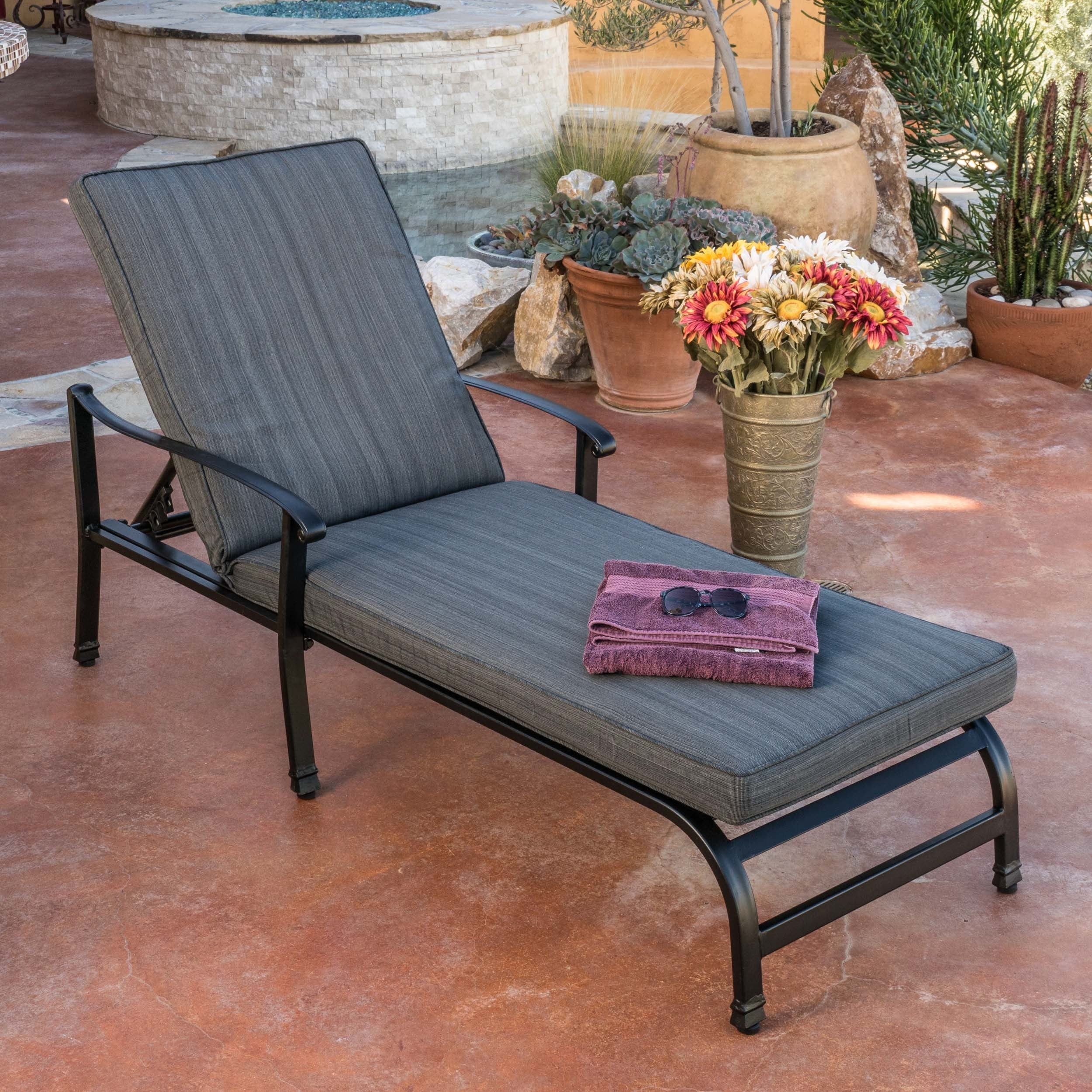 Shop Carnegie Outdoor Adjustable Lounge by Christopher Knight Home
