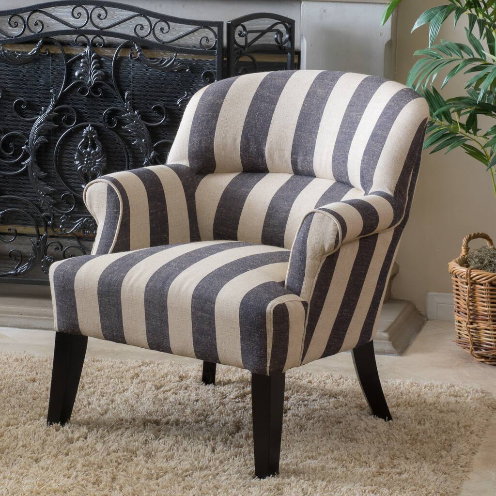 Amelie Stripe Fabric Club Chair by Christopher Knight Home