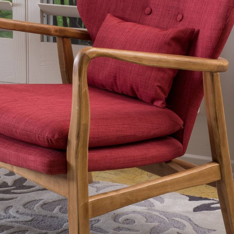 Haddie Mid Century Modern Fabric Club Chair by Christopher Knight Home