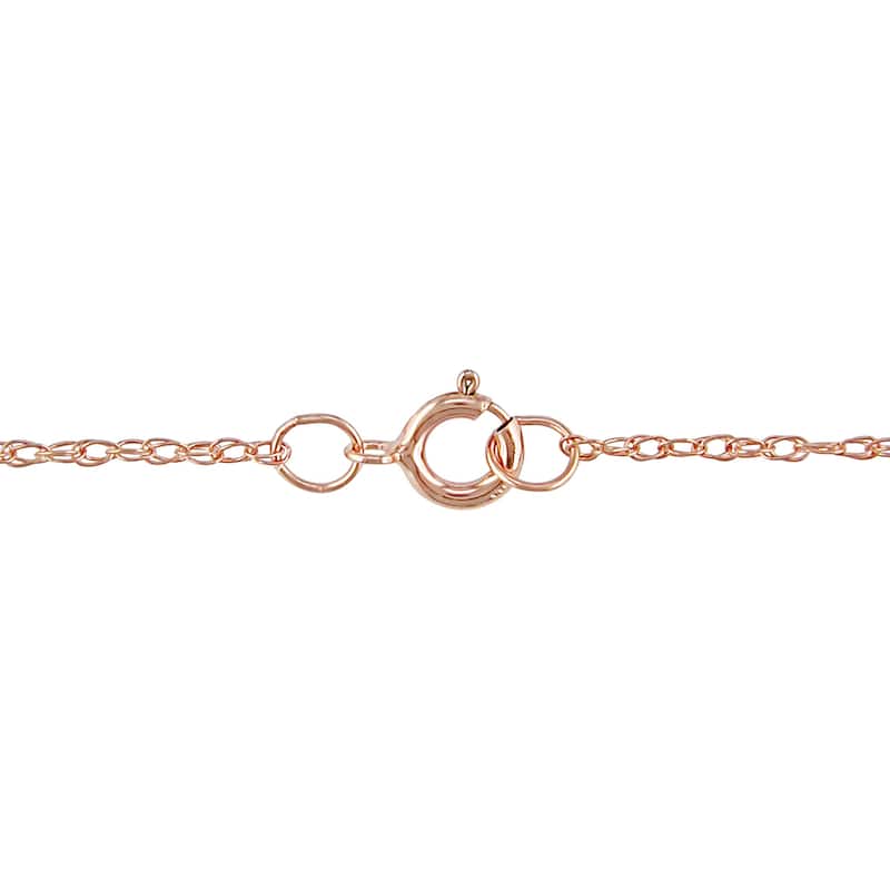 Miadora 10k Rose Gold Morganite 1/5ct TDW Diamond Heart Necklace (G-H, I1-I2)
