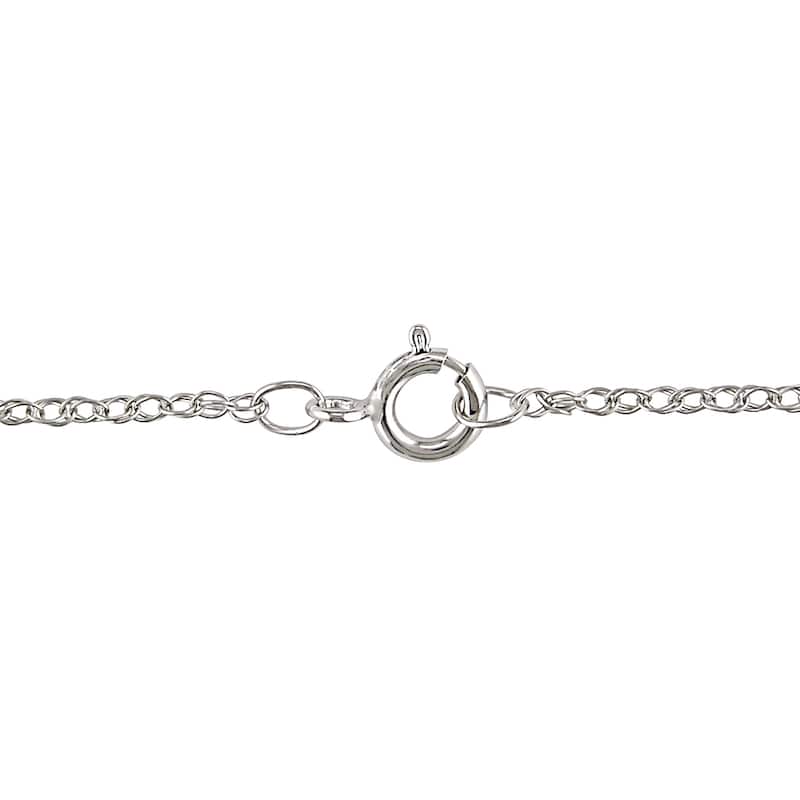Miadora 10k White Gold Cultured Freshwater Pearl, Sapphire and Diamond Necklace (H-I, I2-I3) (8.5-9 mm)