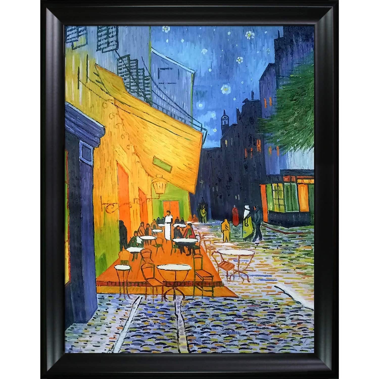 La Pastiche Vincent Van Gogh 'Cafe Terrace at Night' Hand Painted ...