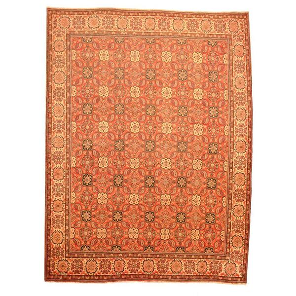Handmade Herat Oriental Persian 1960s Semi-antique Mahal Wool Rug - 9'9 x 13' (Iran)