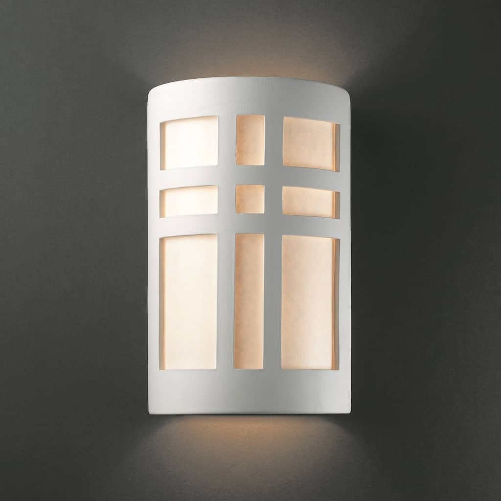 Multi Directional Cross Window Ceramic Sconce