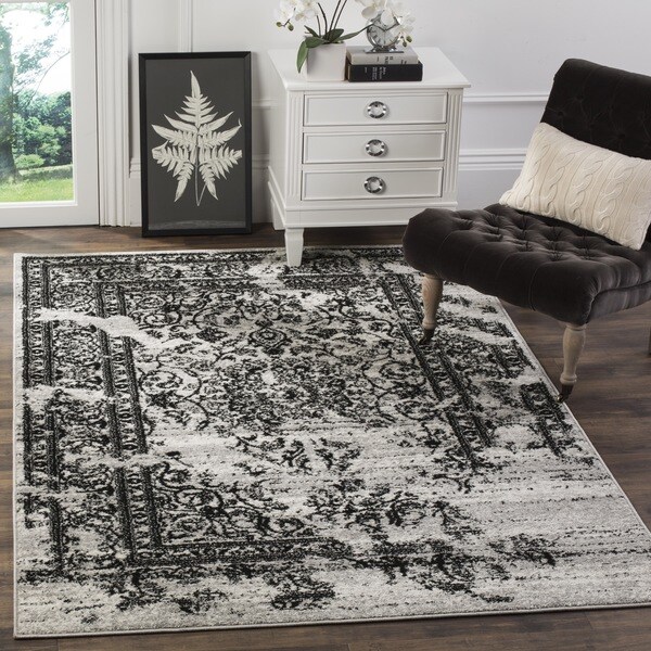 Safavieh Adirondack Vintage Distressed Silver/ Black Rug - 8' x 10'