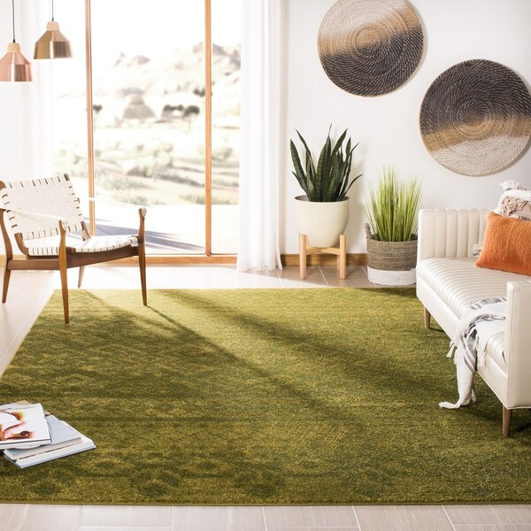 Safavieh Adirondack Dixie Rustic Lodge Green/ Dark Green Rug - 4' x 6'