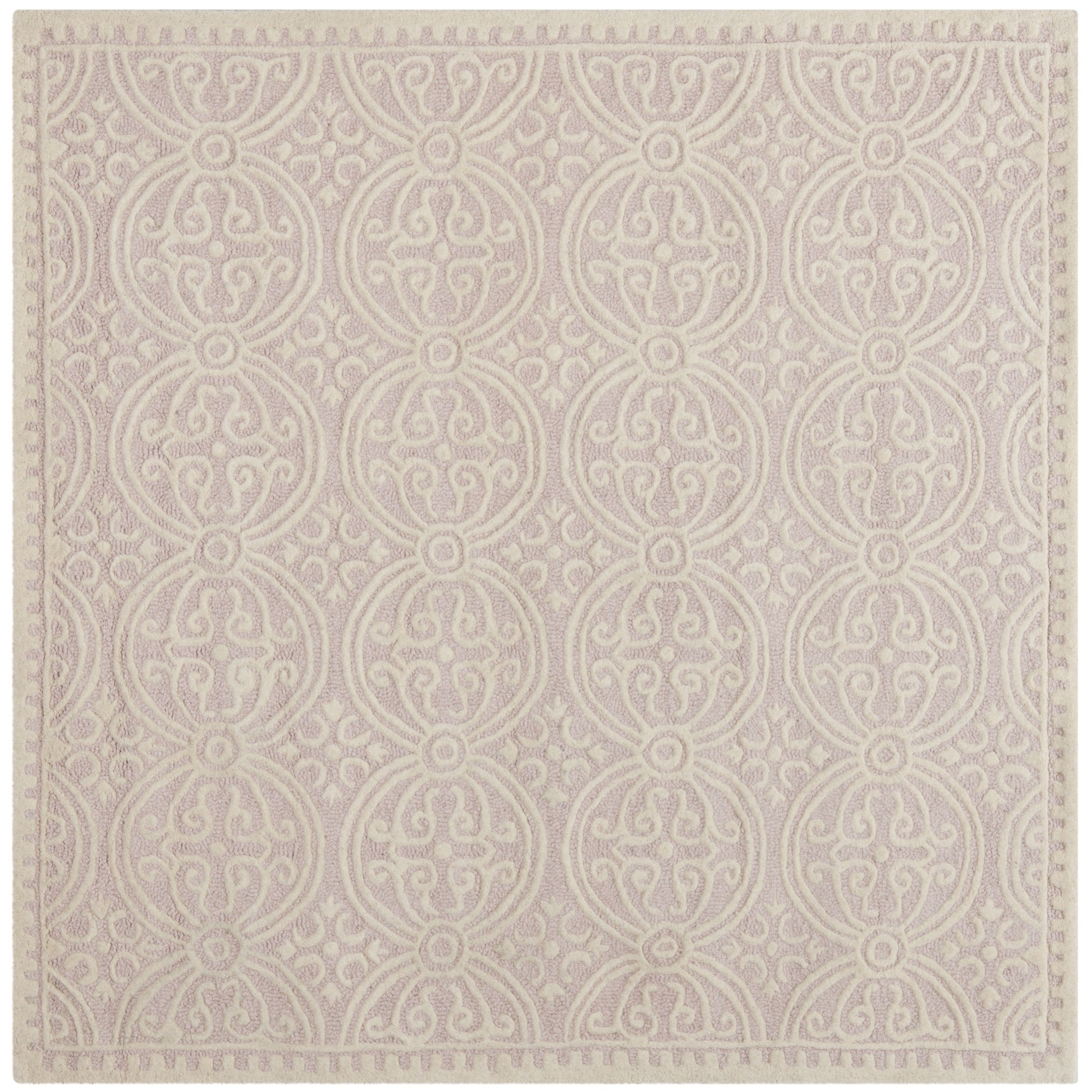 Safavieh Handmade Moroccan Cambridge Light Pink/ Ivory Wool Rug (4 Square)