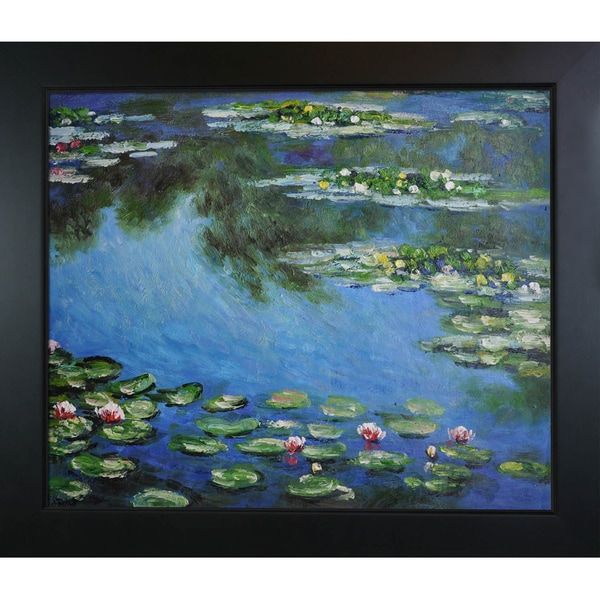 Claude Monet Water Lilies Hand Painted Framed Canvas Art