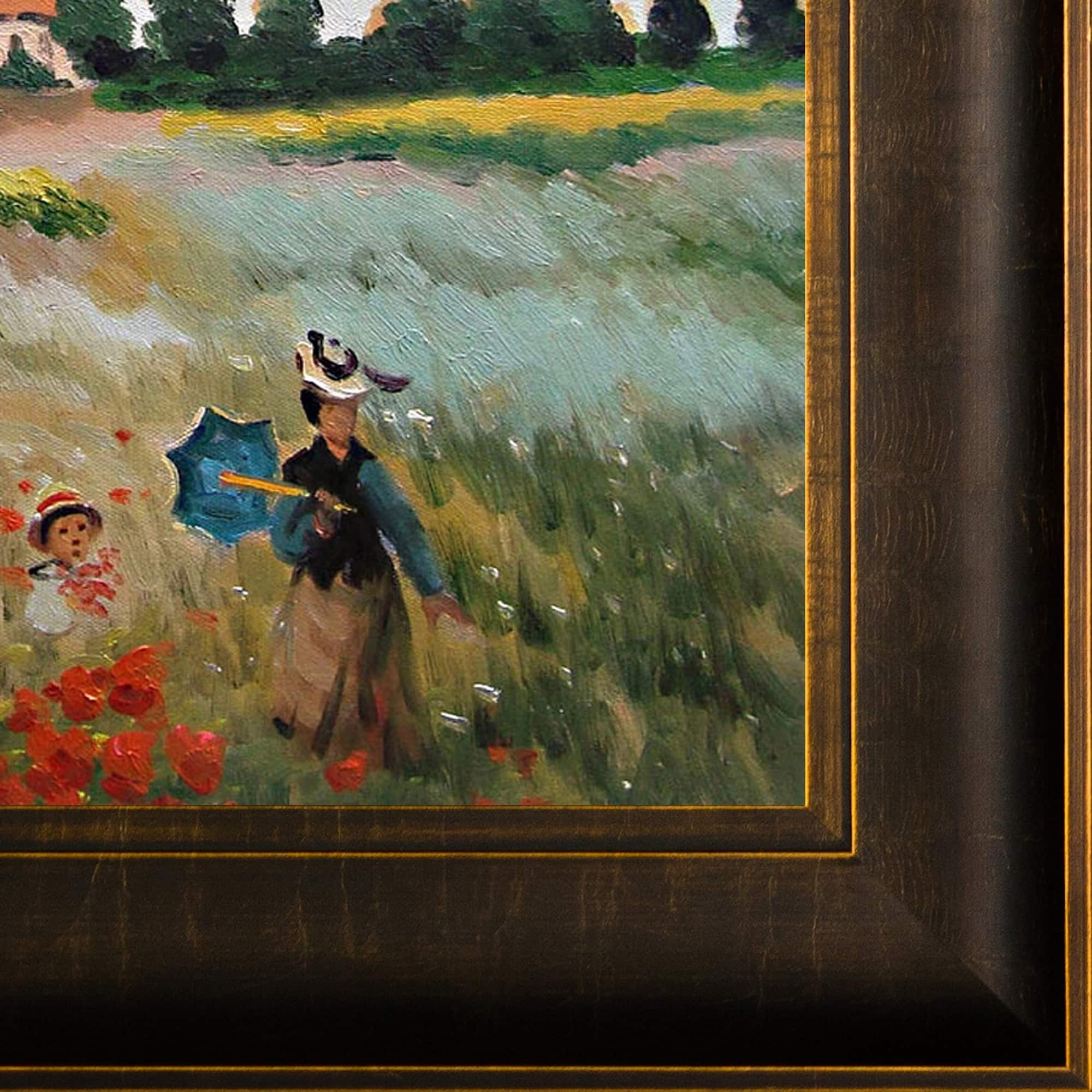 La Pastiche Claude Monet 'Poppy Field in Argenteuil' Hand Painted 30.5 ...