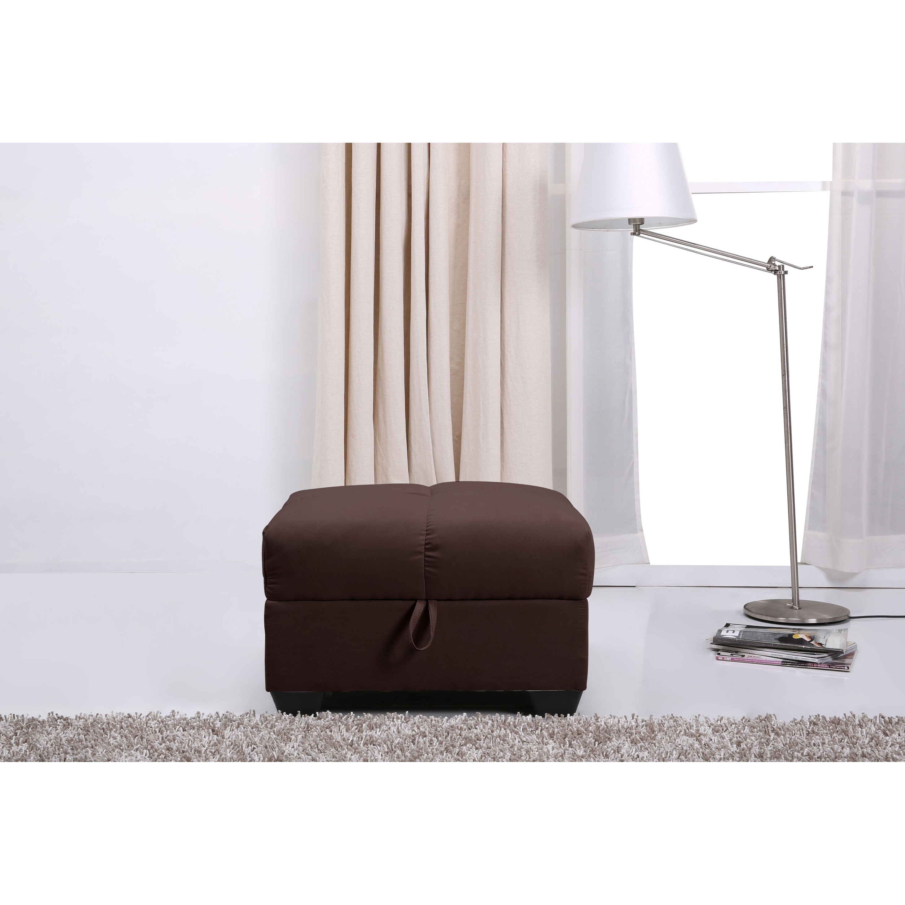 Phila Chocolate Storage Ottoman