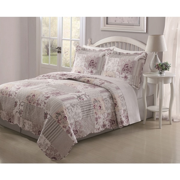 Shop Audrey 3-piece Patchwork Quilt Set - Free Shipping Today ...