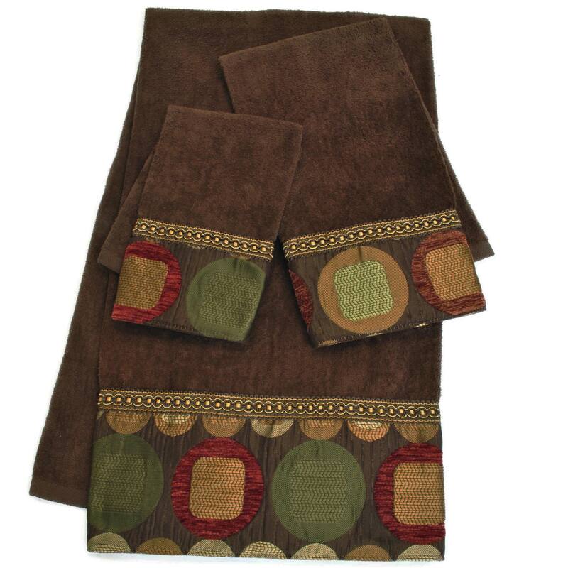 Sherry Kline Metro Brown Embellished 3-piece Towel Set
