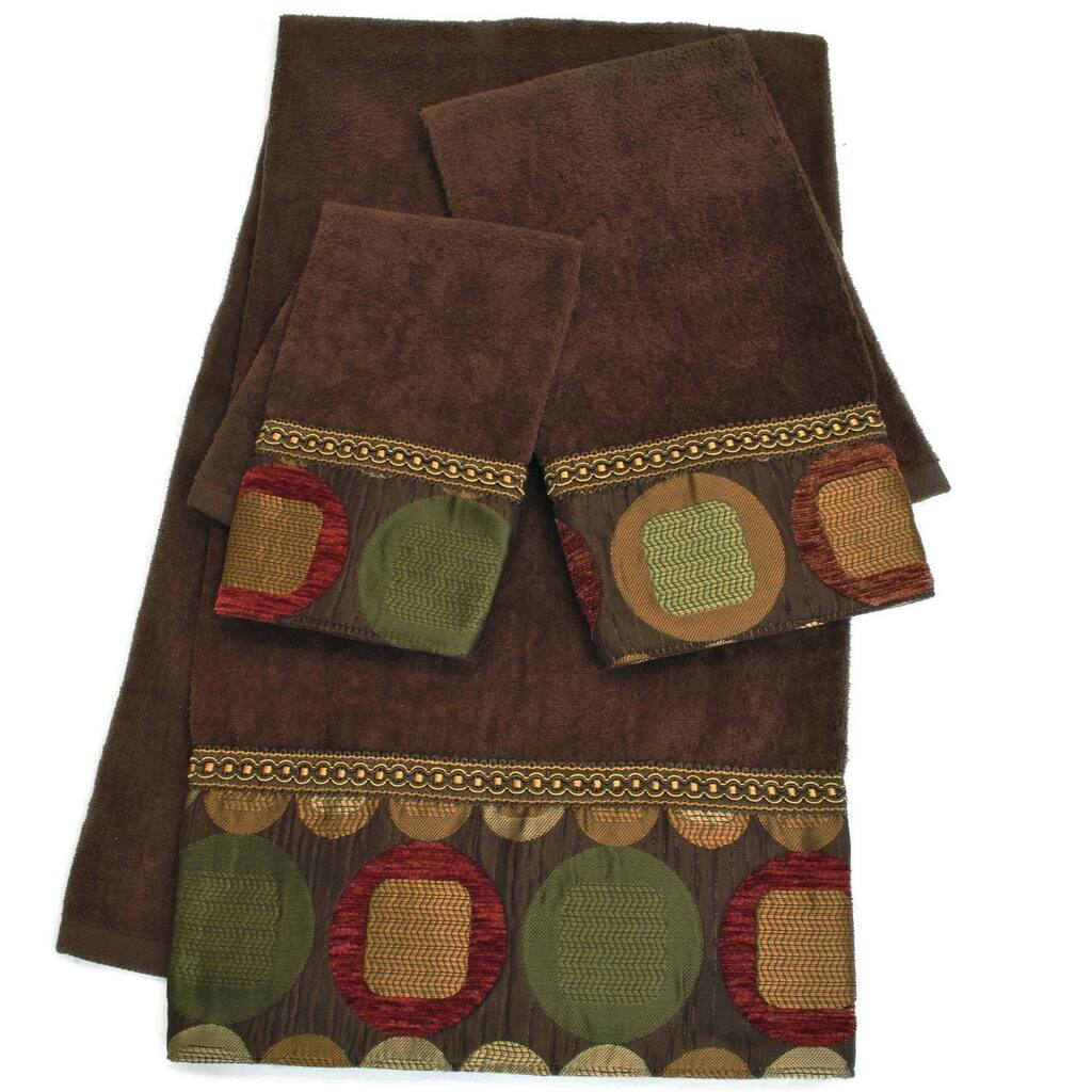 Sherry Kline Metro Brown Embellished 3-piece Towel Set