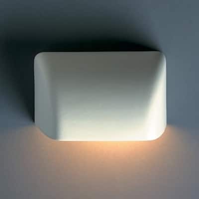 Small Scoop Downlight Outdoor 1-light Ceramic Sconce