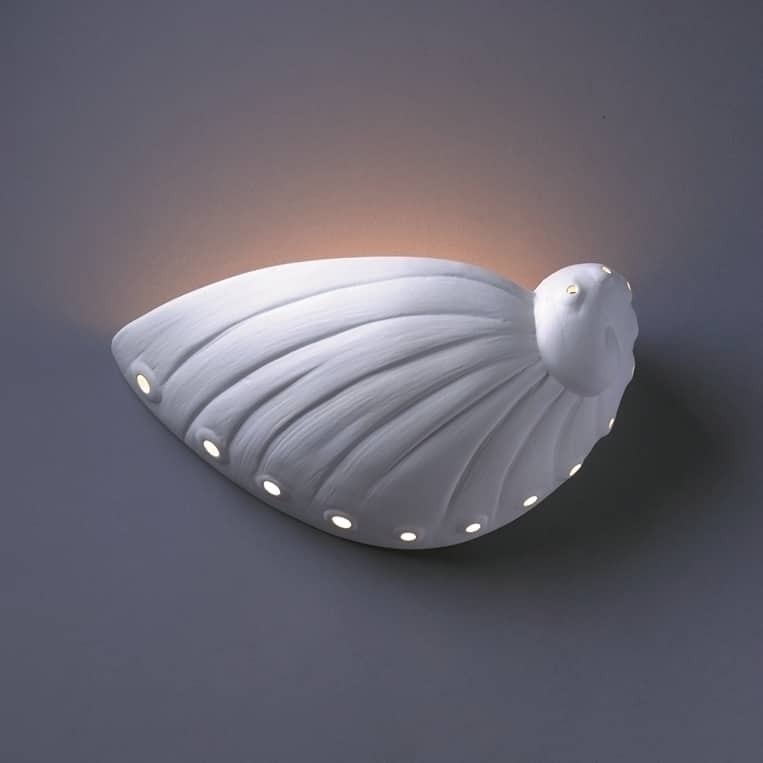 Abalone Shell Ceramic 1-light Sconce