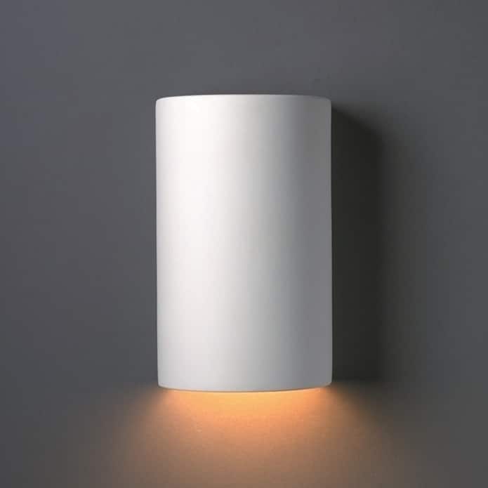 Porch & Den Farmstead Ceramic Closed Top Cylinder 1-light Sconce