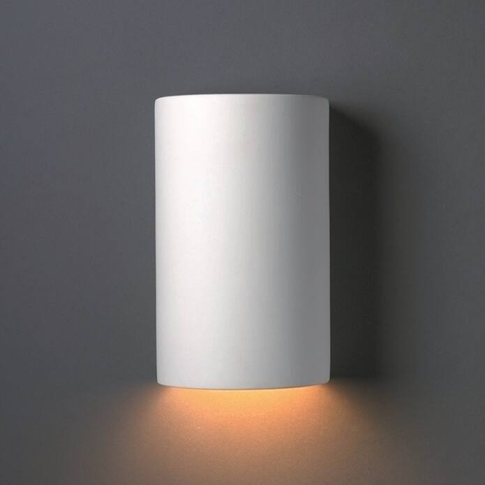 Porch & Den Farmstead Ceramic Closed Top Cylinder 1-light Sconce - small