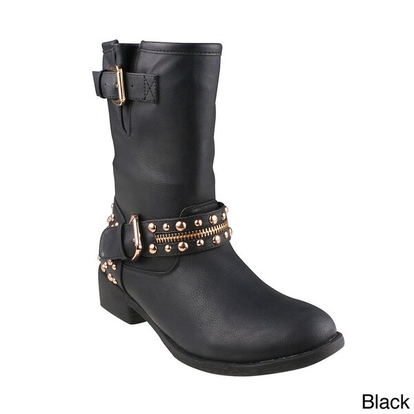 mid calf studded boots
