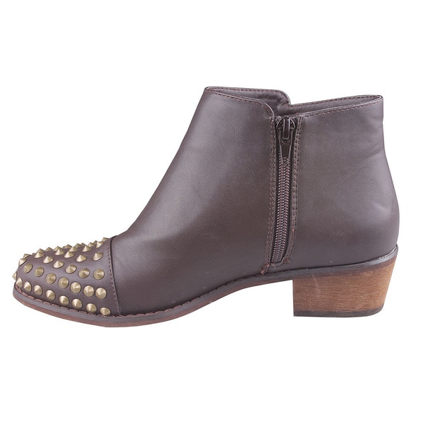 studded toe ankle boots