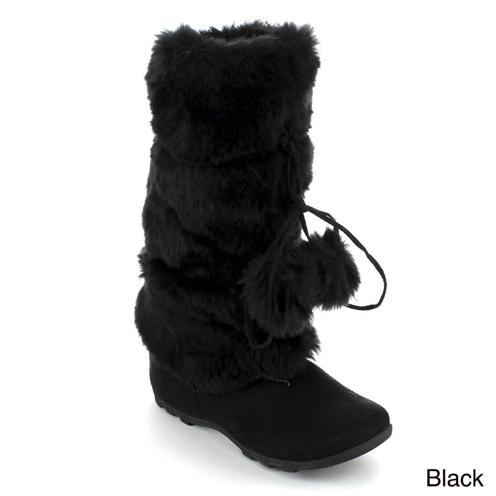 Our Best Women's Shoes Deals | Boots, Black mid calf boots, Faux fur boots