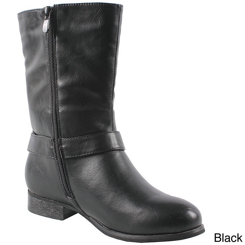 laced and loaded adjustable calf riding boots