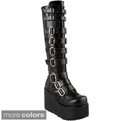 Demonia Women's 'Concord-108' Buckled Knee-high Boots