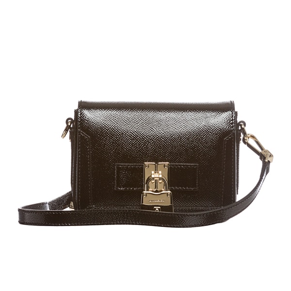 Burberry London Leather Berkeley Patent Crossbody Bag