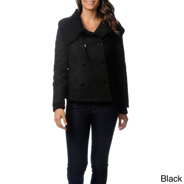 Shop Mo-Ka Women's Wool Pea Coat - Free Shipping Today - Overstock ...