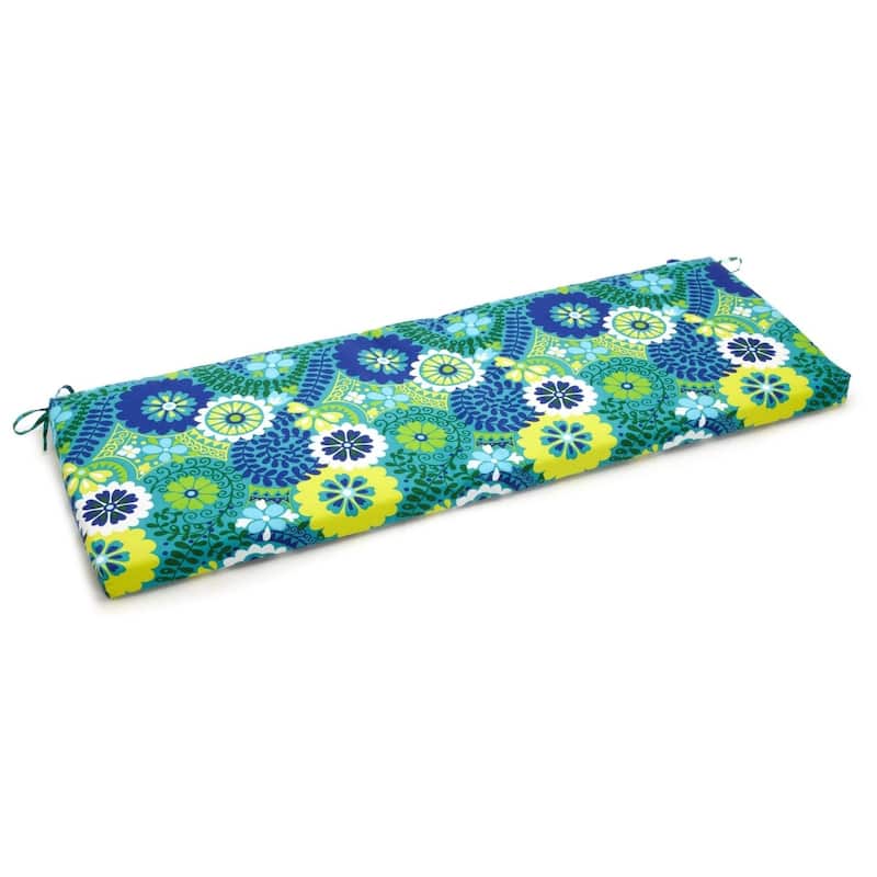 Blazing Needles 54-inch All-Weather Bench Cushion - 54" - Luxury Azure