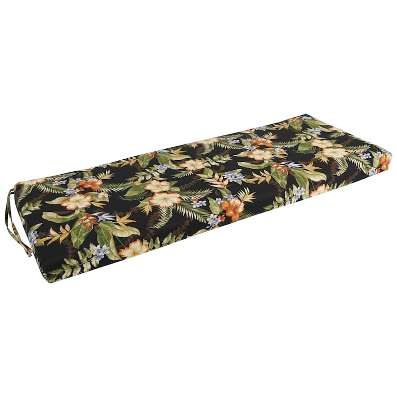 Blazing Needles 54-inch All-Weather Bench Cushion - Freeport Floral