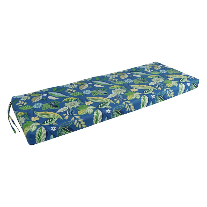 Blazing Needles 54-inch All-Weather Bench Cushion - Skyworks Caribbean