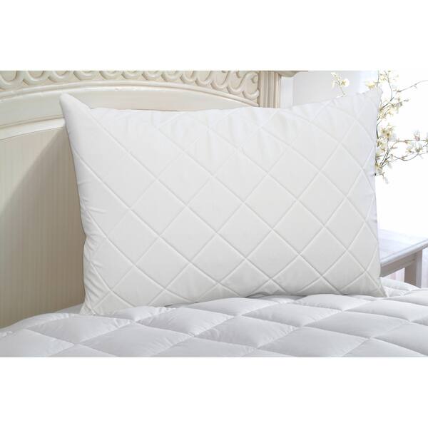 Rest Remedy Quilted Memory Foam Zippered Bed Pillow Enhancer (Set of 2