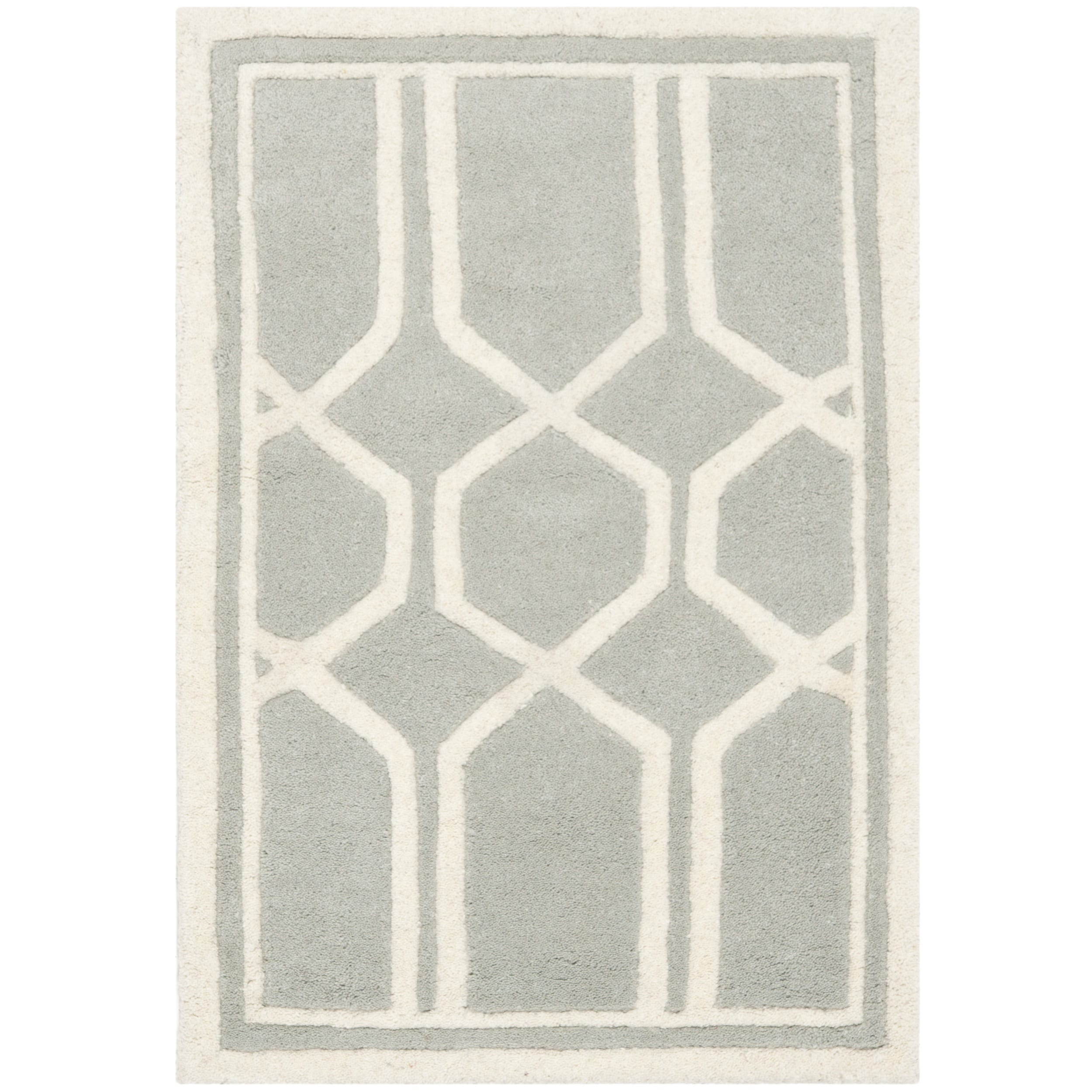 Safavieh Contemporary Handmade Moroccan Chatham Gray/ Ivory Wool Rug (23 X 5)