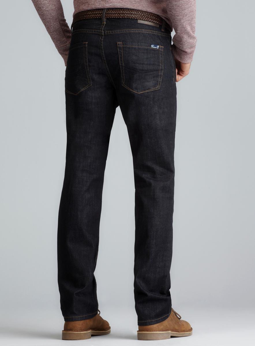 Seven7 Mens Pocket Detail Dark Denim Straight Leg Jeans - 15673160 ...