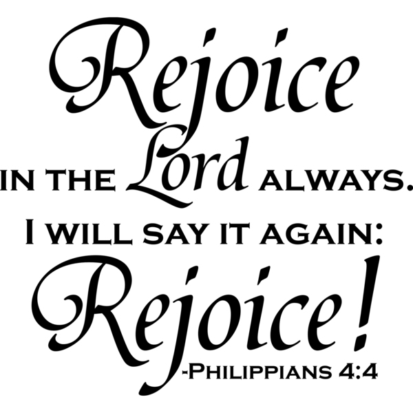 Shop Design on Style 'Rejoice in the Lord Always' Vinyl Art Quote ...