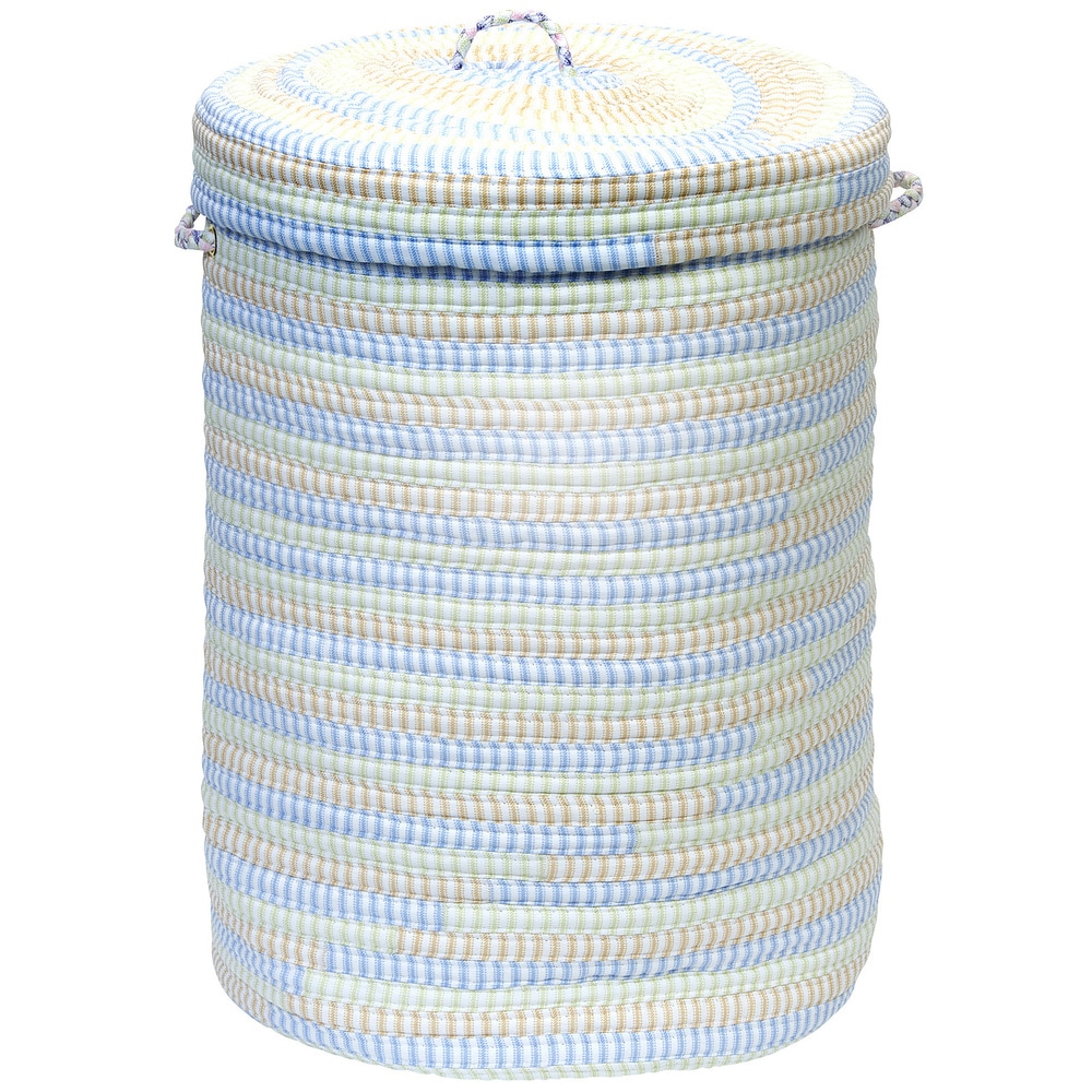 LAUNDRY HAMPER BLU/WHT